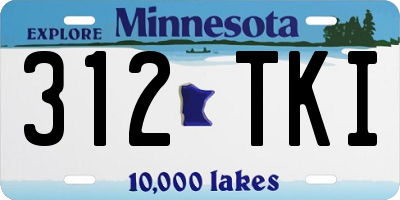 MN license plate 312TKI