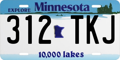 MN license plate 312TKJ