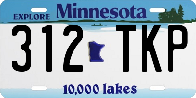 MN license plate 312TKP