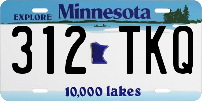 MN license plate 312TKQ