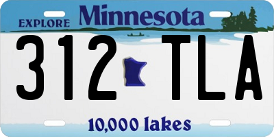 MN license plate 312TLA