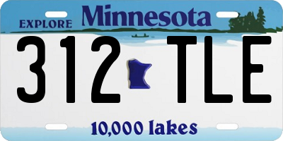 MN license plate 312TLE