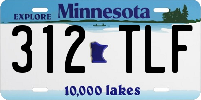 MN license plate 312TLF