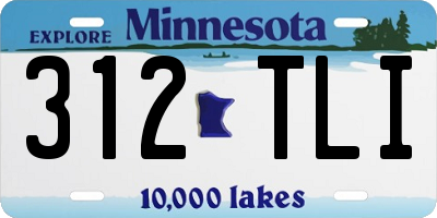MN license plate 312TLI
