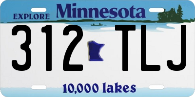 MN license plate 312TLJ