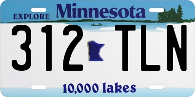 MN license plate 312TLN