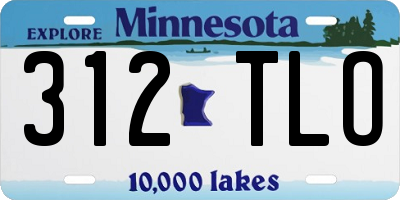 MN license plate 312TLO