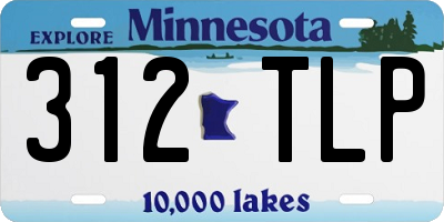 MN license plate 312TLP