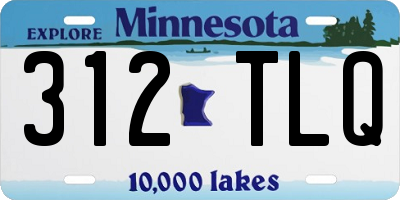 MN license plate 312TLQ