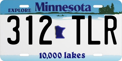 MN license plate 312TLR