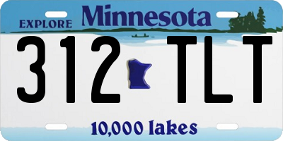 MN license plate 312TLT