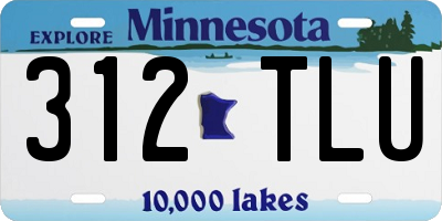 MN license plate 312TLU