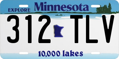 MN license plate 312TLV