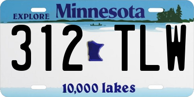 MN license plate 312TLW