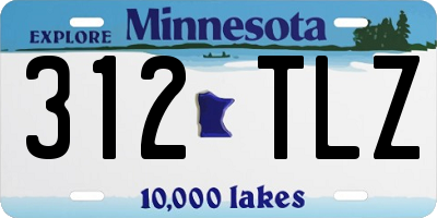 MN license plate 312TLZ