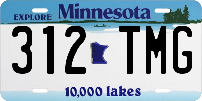 MN license plate 312TMG