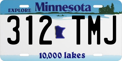 MN license plate 312TMJ