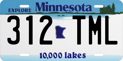 MN license plate 312TML