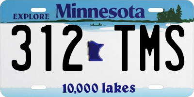 MN license plate 312TMS