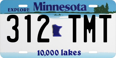 MN license plate 312TMT