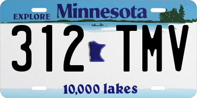 MN license plate 312TMV