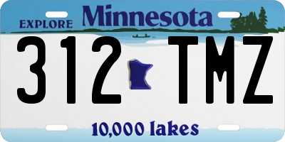 MN license plate 312TMZ