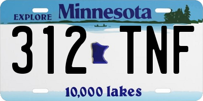 MN license plate 312TNF