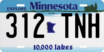 MN license plate 312TNH