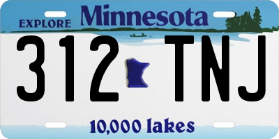 MN license plate 312TNJ