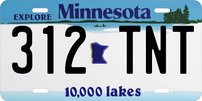 MN license plate 312TNT