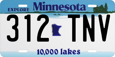 MN license plate 312TNV