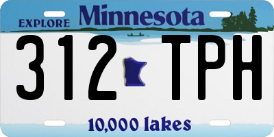 MN license plate 312TPH