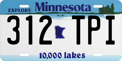 MN license plate 312TPI