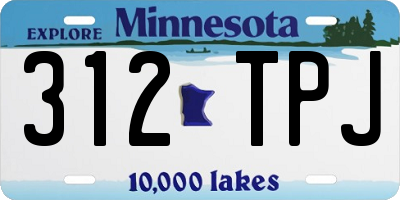 MN license plate 312TPJ