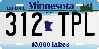 MN license plate 312TPL