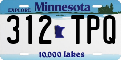 MN license plate 312TPQ