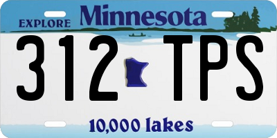 MN license plate 312TPS