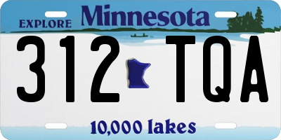 MN license plate 312TQA
