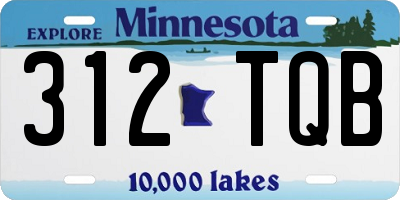 MN license plate 312TQB