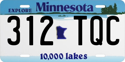 MN license plate 312TQC