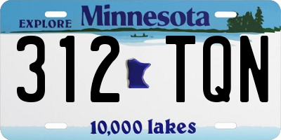 MN license plate 312TQN