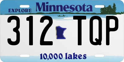 MN license plate 312TQP