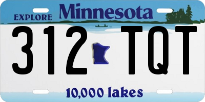 MN license plate 312TQT