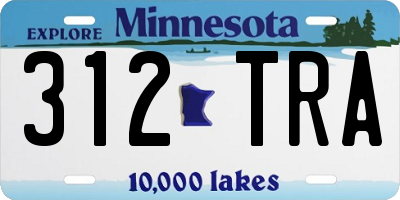 MN license plate 312TRA