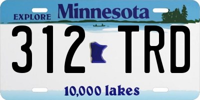 MN license plate 312TRD