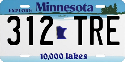 MN license plate 312TRE