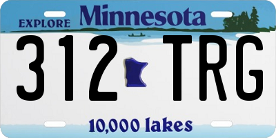 MN license plate 312TRG