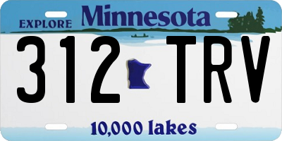 MN license plate 312TRV