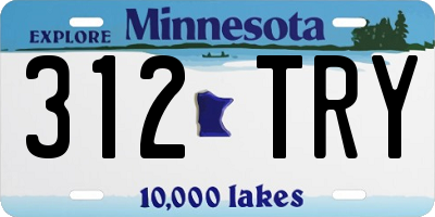 MN license plate 312TRY