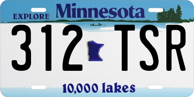 MN license plate 312TSR